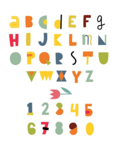 アルファベットをAからZまで並べたイラスト。私の中学１年生の英語の学習を表現。