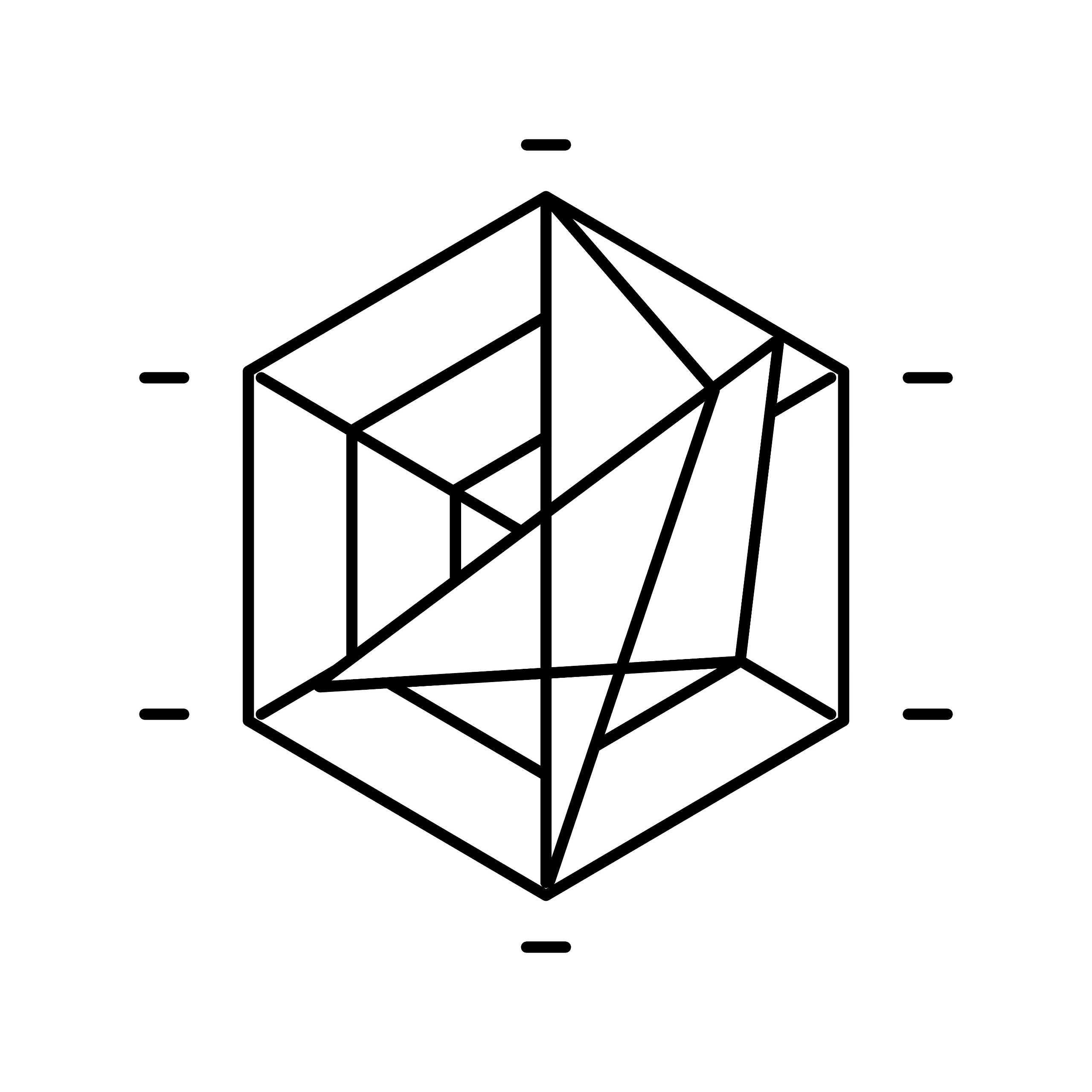 判断力を診断した結果のレーダーチャートのイラスト