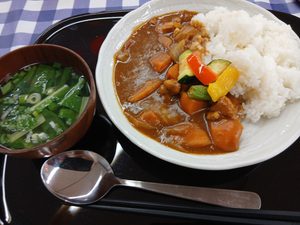 子ども食堂のメニュー、夏野菜のカレーの写真